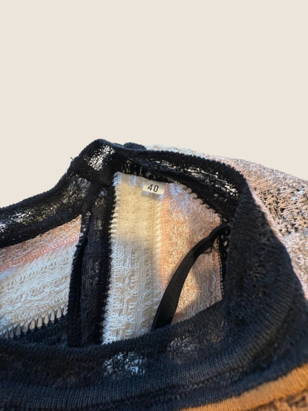 Missoni Iconic Knit Fit & Flare Multicolor Dress w/ Black Slip | Medium | IT 40 - Picture 6 of 12
